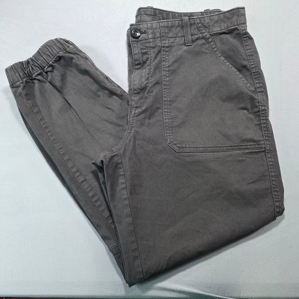 Banana Republic Womens Charcoal Gray Utility Jogger Pants Size 14 High Rise Zip